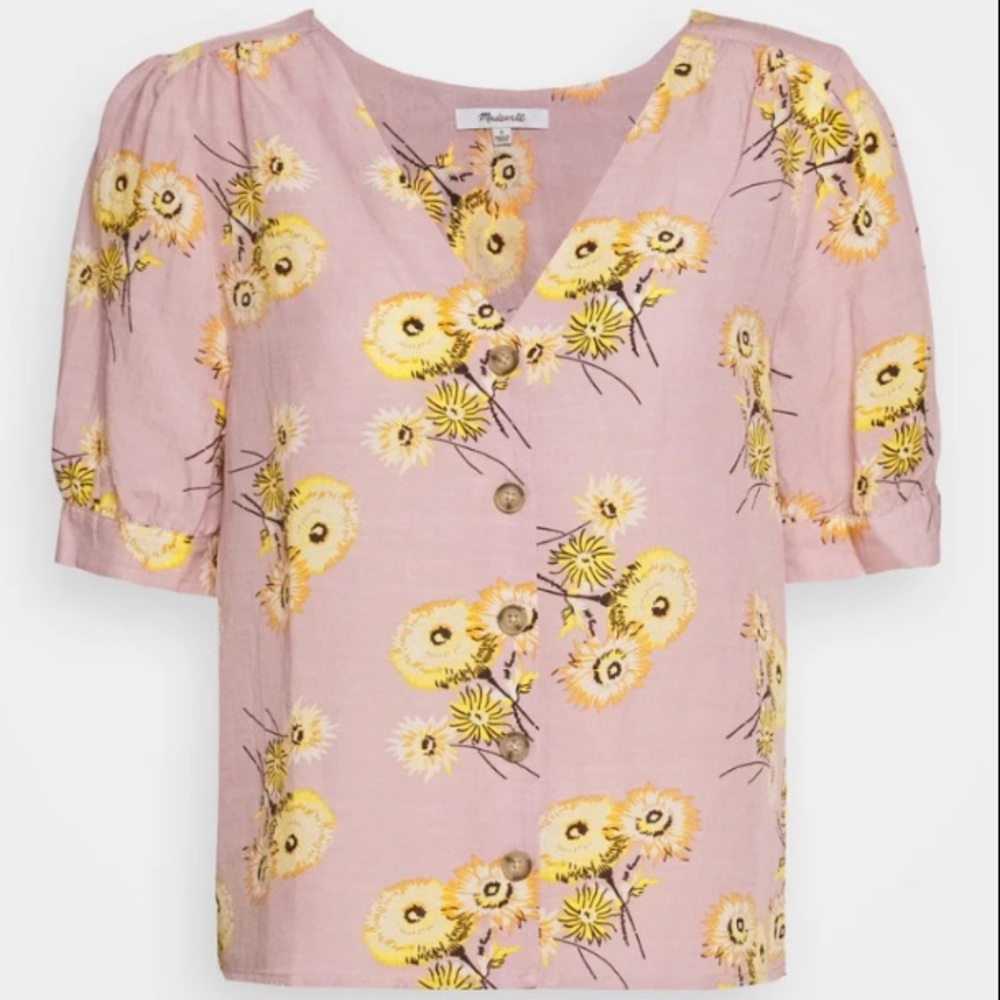 MADEWELL Plaza Dutch Dandelions Button Front Shirt